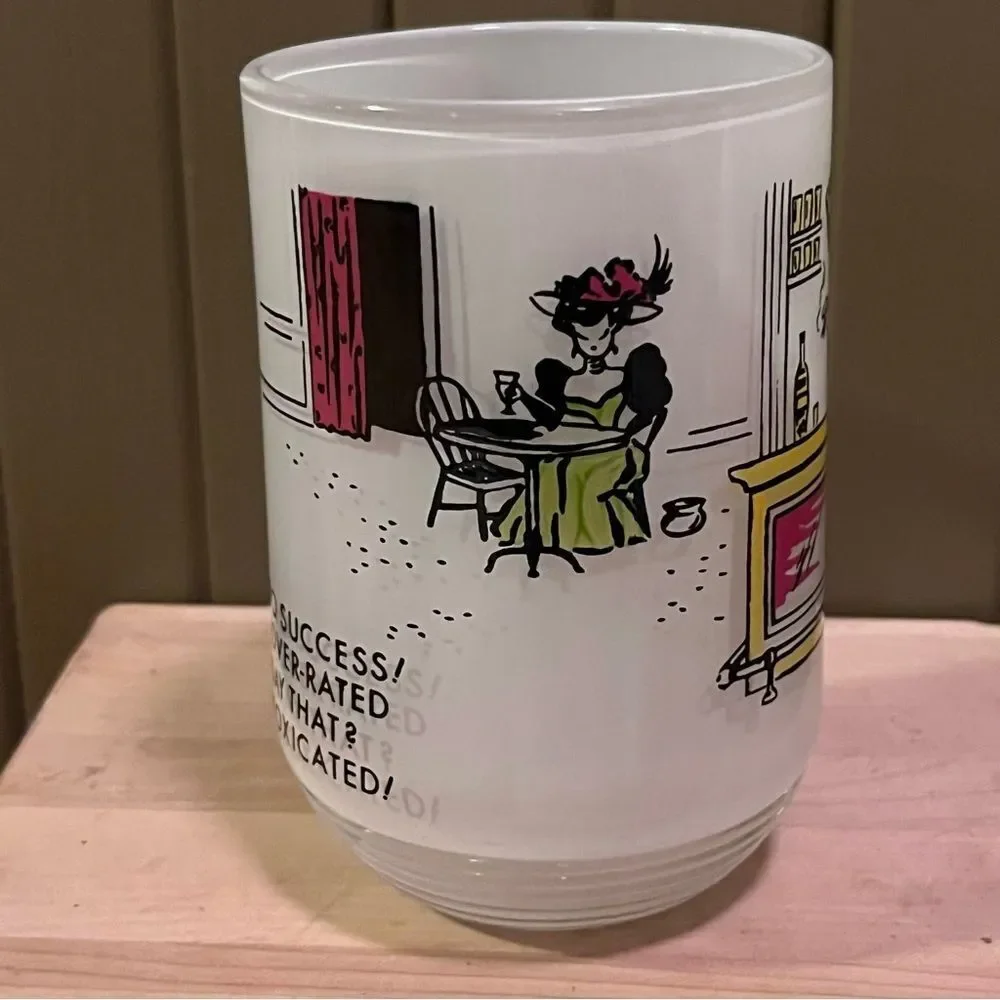 MCM Frosted Heavy Beer Mug Bar Scene Free Lunch